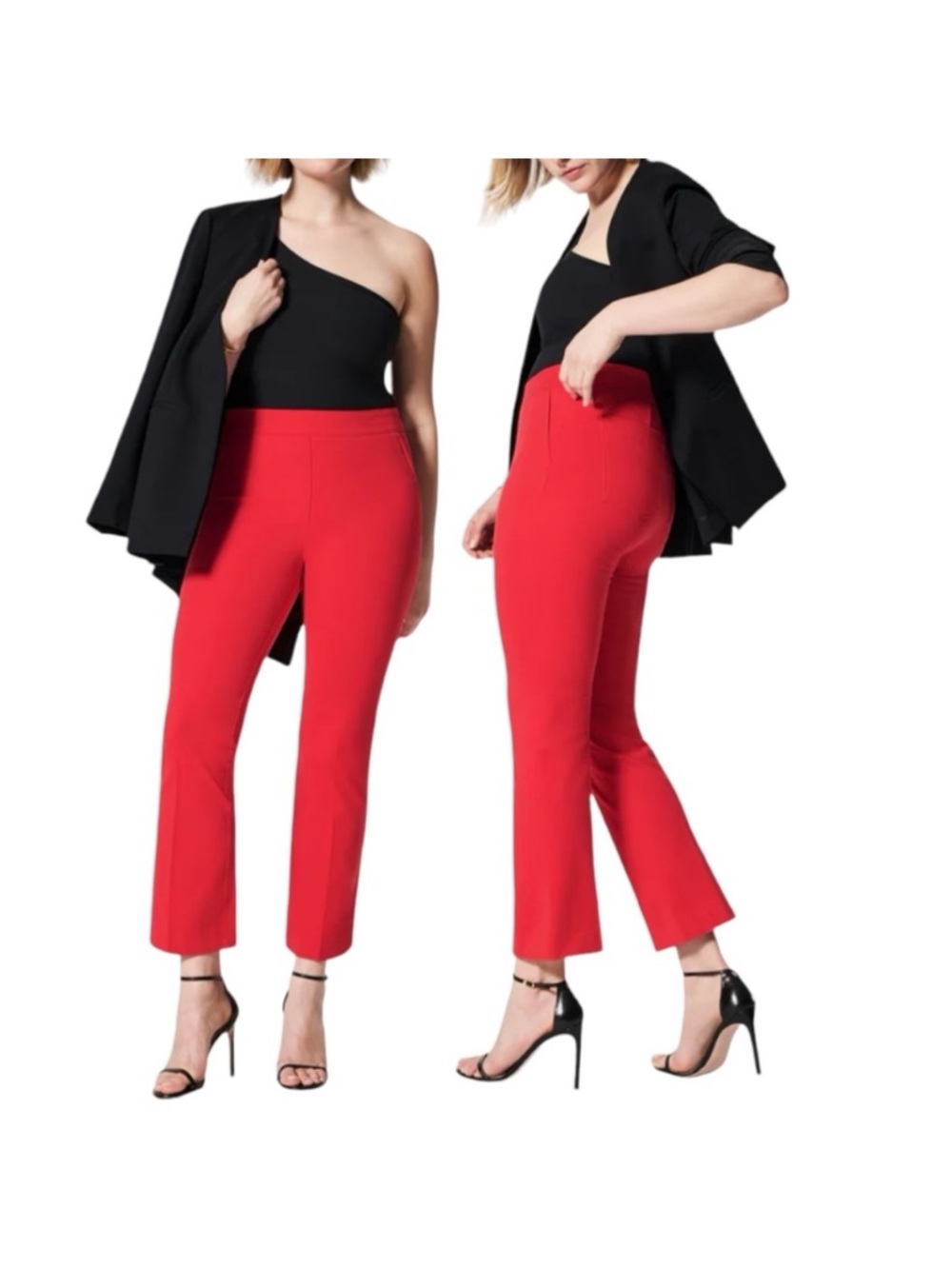 SPANX NWT On-the-Go Kick Flare Tall Pants - Large Tall in True Red